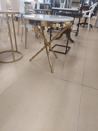 Журнальный столик Monika 50х55 marble / gold из шоурума 5